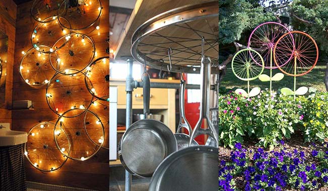 21 Brilliant DIY Ways of Reusing Old Bike Wheels