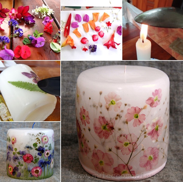 How to Make a Candle with Dried Flowers DIY