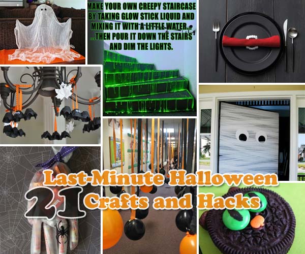 21 Quick and Fun Last Minute Halloween Crafts and Hacks