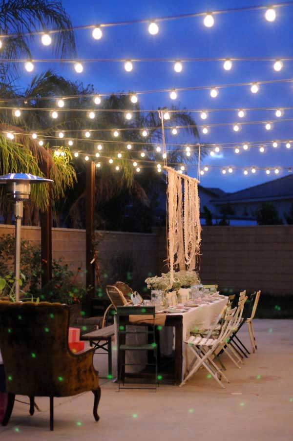 Best 26 Breathtaking Yard and Patio String Light Ideas