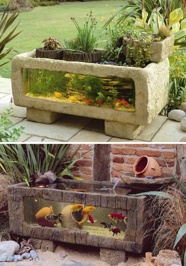 22 Small Garden or Backyard Aquarium Ideas