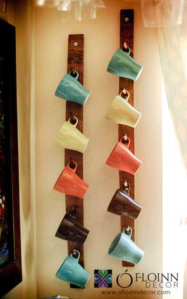30 Fun And Practical Diy Coffee Mugs Storage Ideas For Your Home Amazing Interior Design - Coffee Mug Holder Wall Hanging