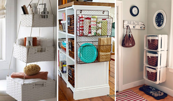 19 Clever Places You Can Add Baskets for Loose Items Storage