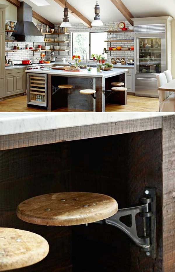 Kitchen island with hidden seating deals