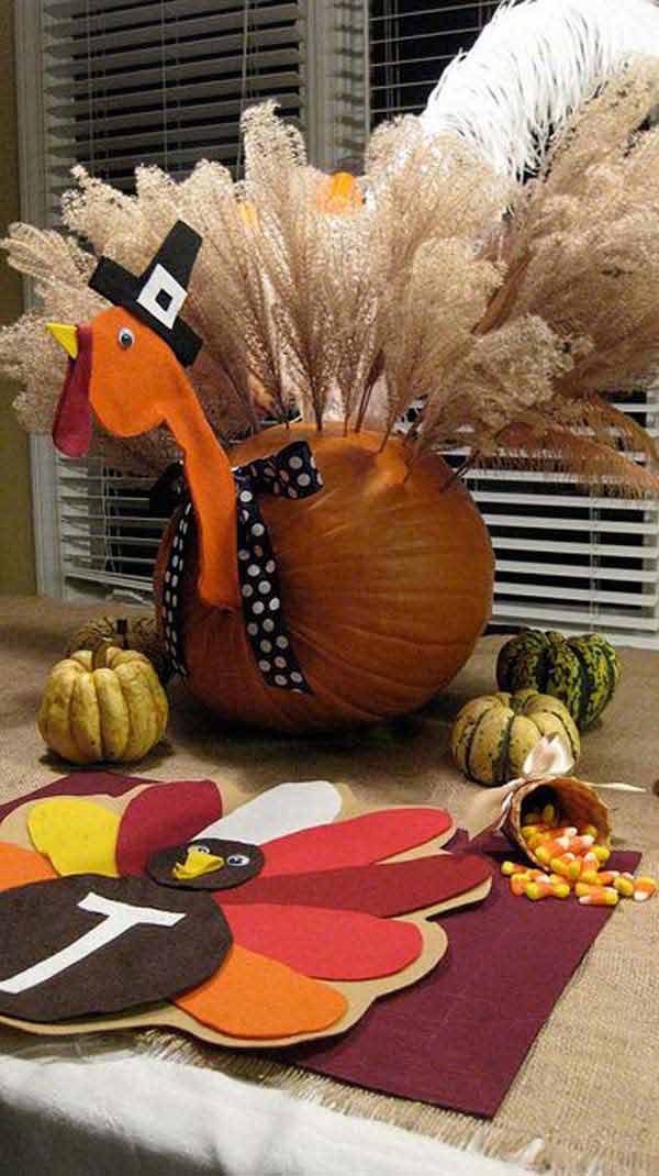 Turkey-Inspired Decorations and Crafts For Thanksgiving Home - Amazing