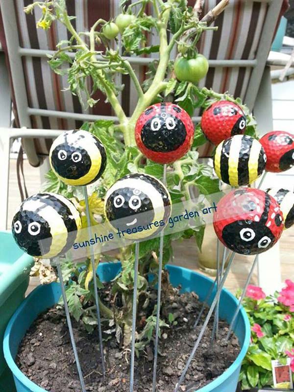Cute and Easy Golf Ball Ladybugs to Rock Your Garden - Amazing DIY