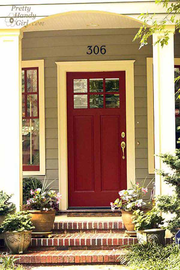 32 Bold and Beautiful Colored Front Doors - Amazing DIY, Interior