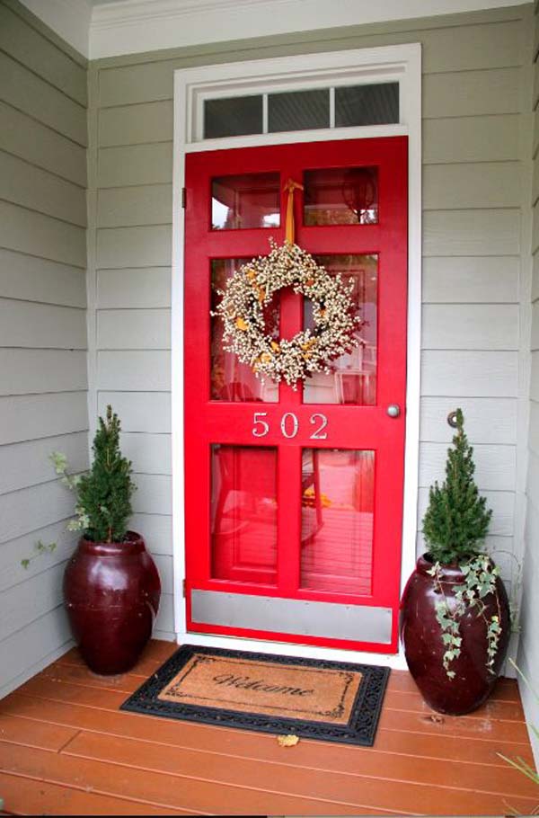 32 Bold and Beautiful Colored Front Doors Amazing DIY