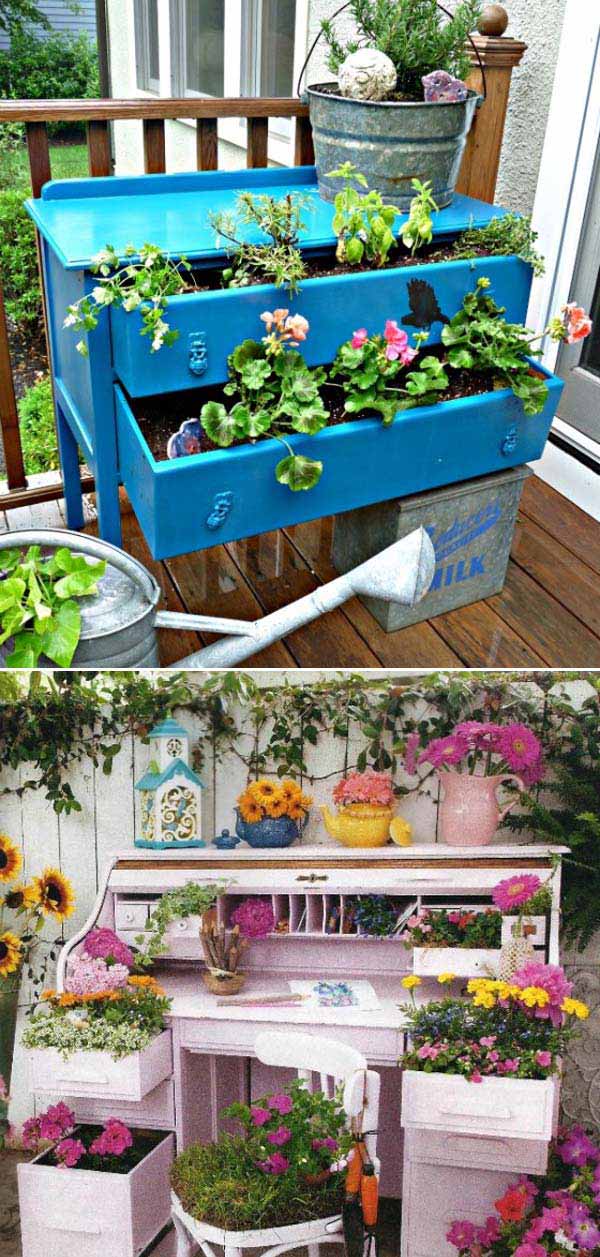 Awesome Old Furniture Repurposing Ideas for Your Yard and Garden