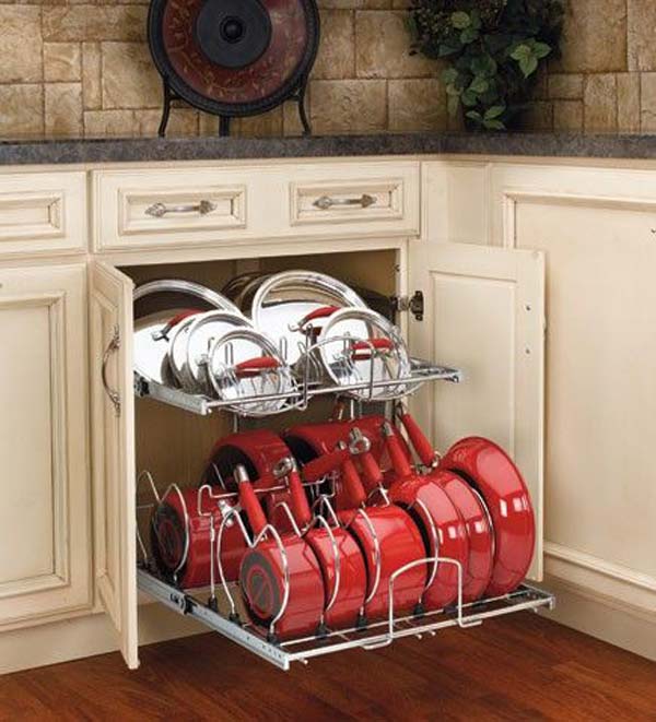 10 Clever Pot Lid Organizer Ideas - How to Store Pot Lids