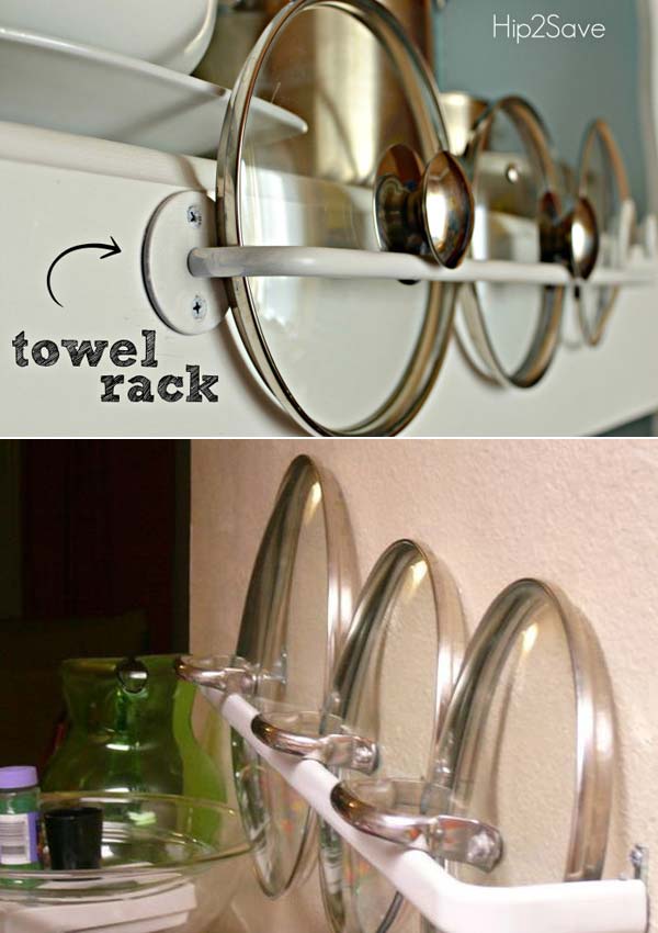 10 Clever Pot Lid Organizer Ideas - How to Store Pot Lids