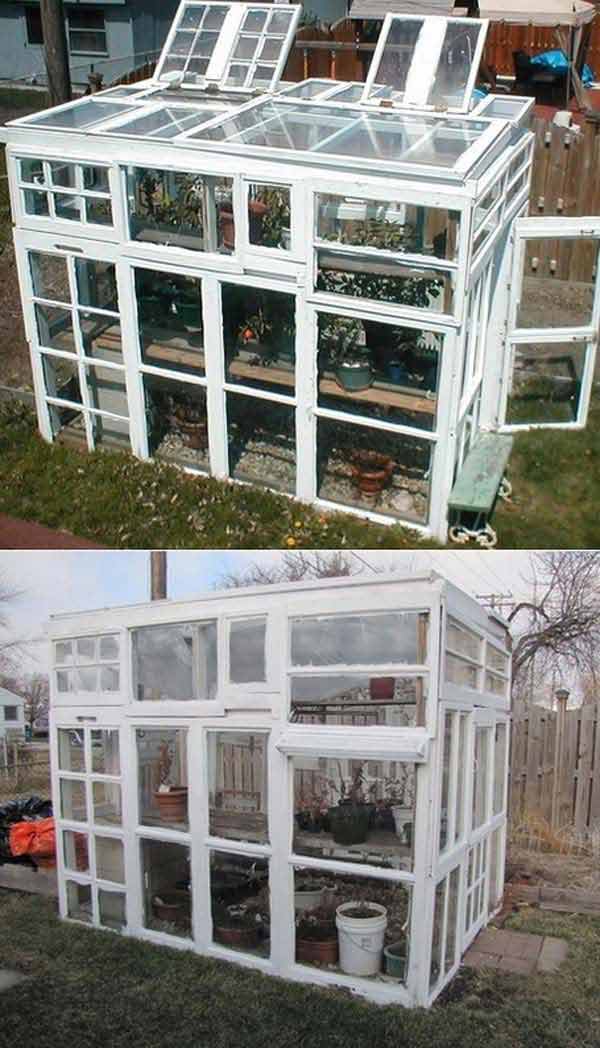 02-Build-a-Greenhouse-With-Old-doors-woohome