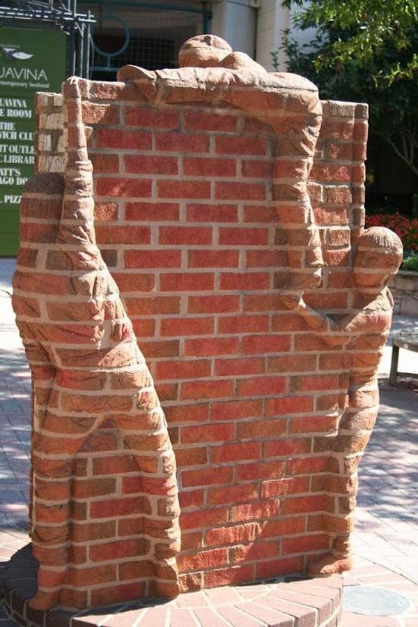 garden backyard brick projects 16