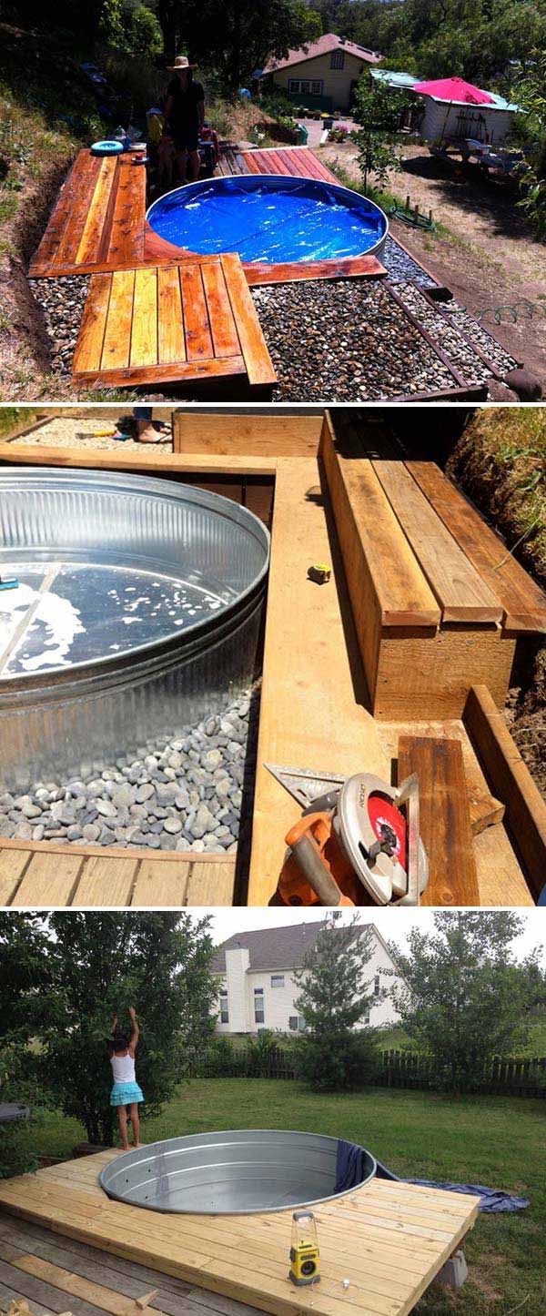 DIY Galvanized Stock Tank Pool to Beat The Summer Heat - Amazing DIY
