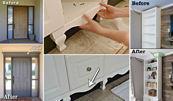 Dress Up Your Home With Molding, Adding Molding To Cabinet Doors Before And After