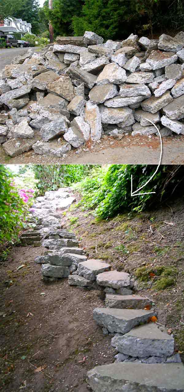 35 Outside steep steps ideas, garden stairs, garden steps, hillside