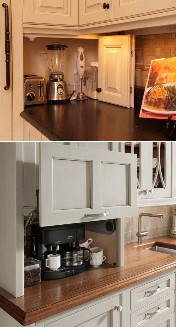 40 Kitchen Appliance Storage Ideas To Keep Your Kitchen Clutter Free