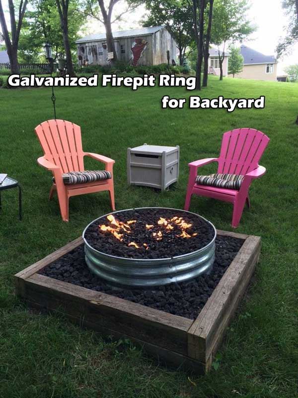 Diy Ideas To Build A Firepit On Budget, Galvanized Fire Pit Ring Menards