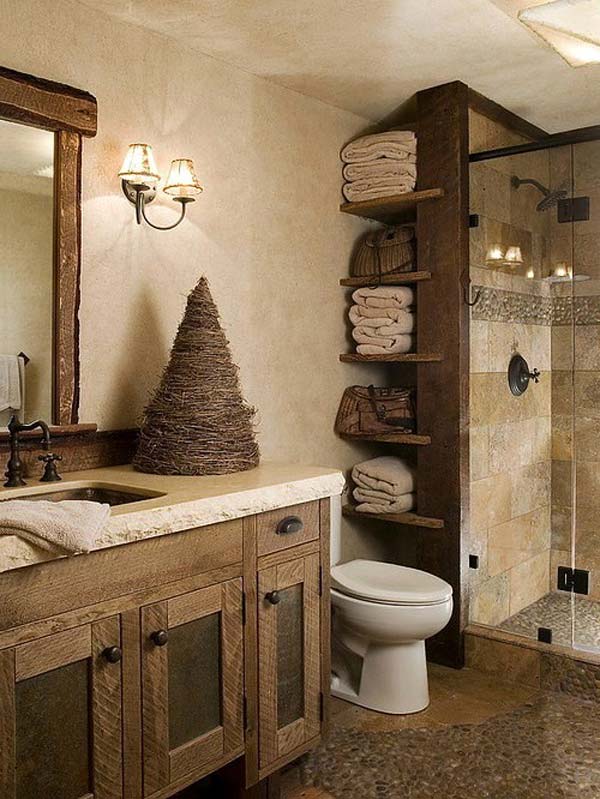 30 Awesome Ideas to Add Rustic Style To Bathroom - Amazing DIY