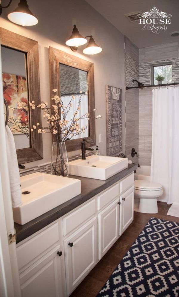 30 Awesome Ideas to Add Rustic Style To Bathroom - Amazing DIY