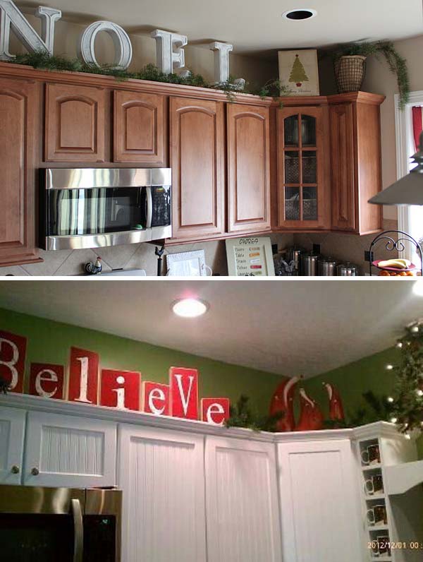 Decoration Ideas For Kitchen Above Cabinets Dandk Organizer