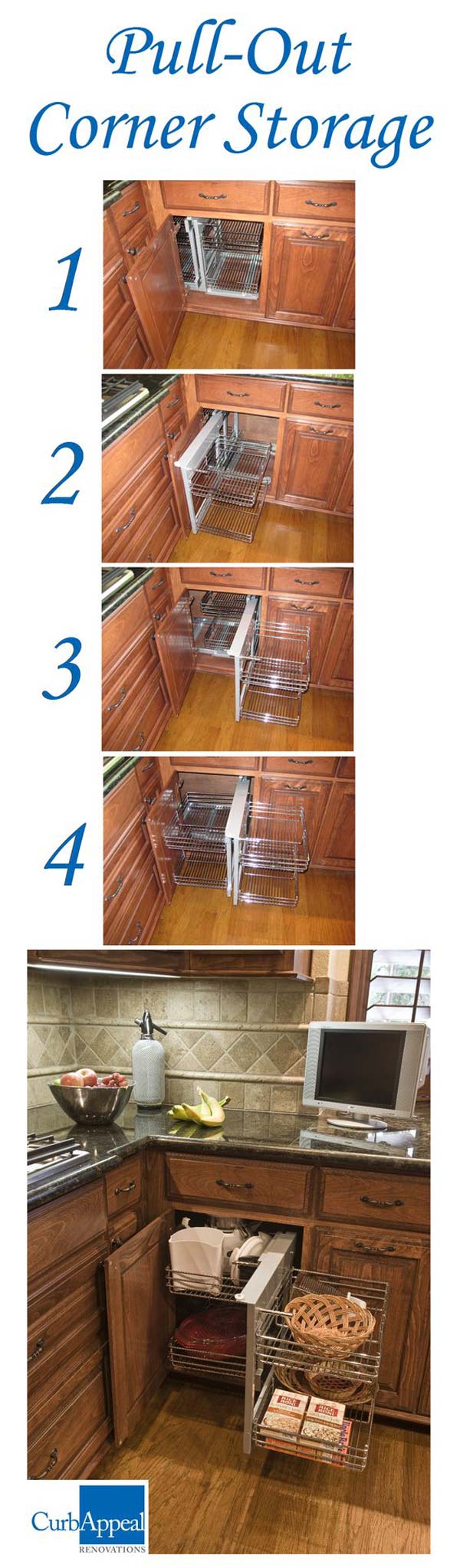 Fabulous Hacks to Utilize The Space of Corner Kitchen Cabinets ...