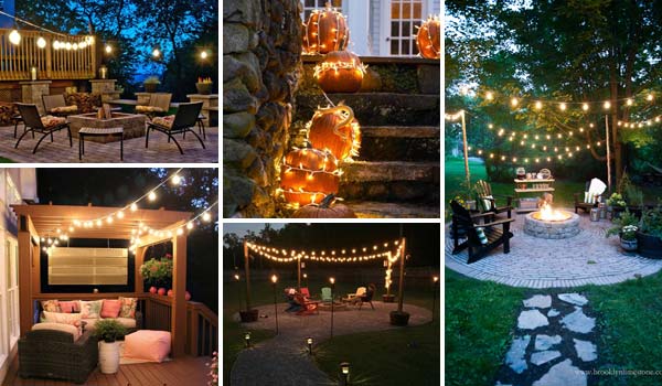 27 DIY String Lights Ideas For Fall Porch and Yard