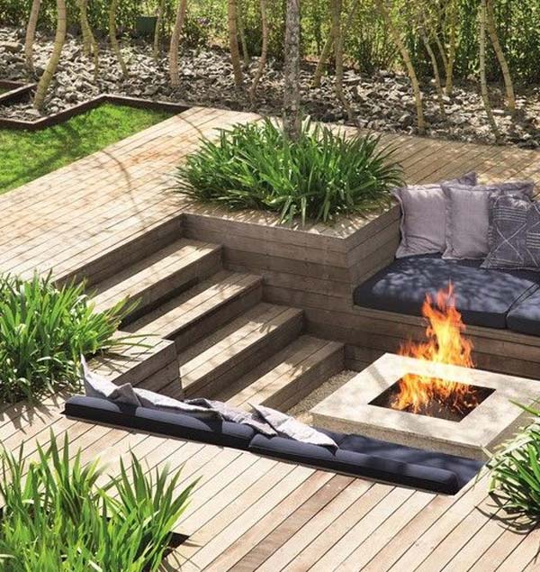 sunken firepit for cozy nights 4