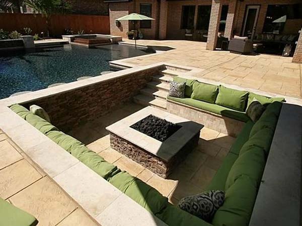 sunken firepit for cozy nights 8