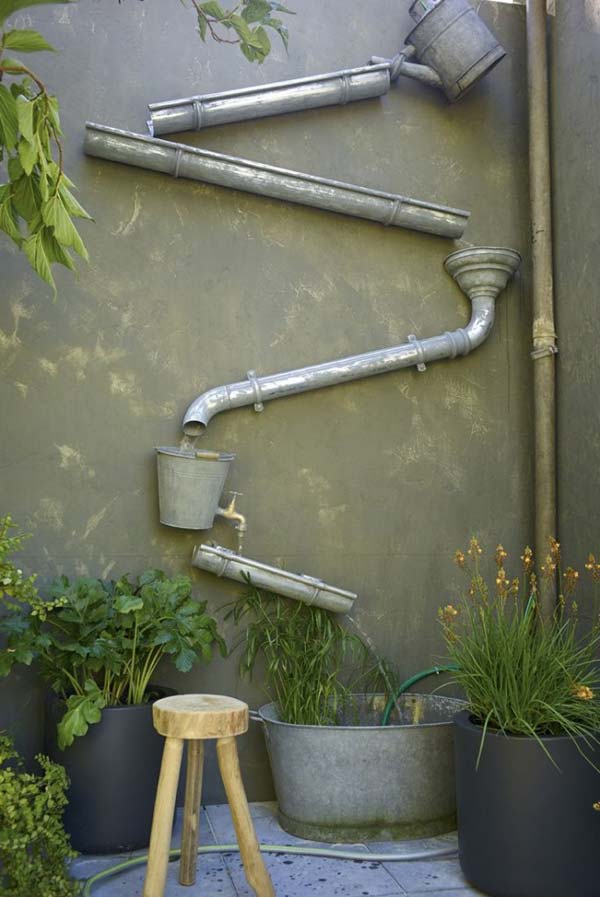 Decorative Downspout Landscape