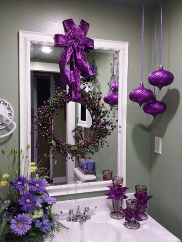 Top 31 Awesome Decorating Ideas to Get Bathroom a Christmas Look