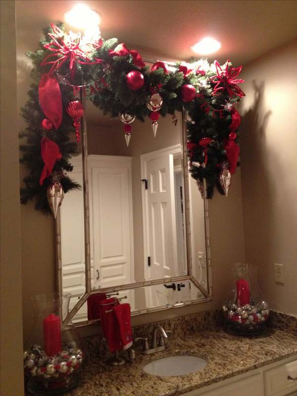Top 31 Awesome Decorating Ideas to Get Bathroom a Christmas Look