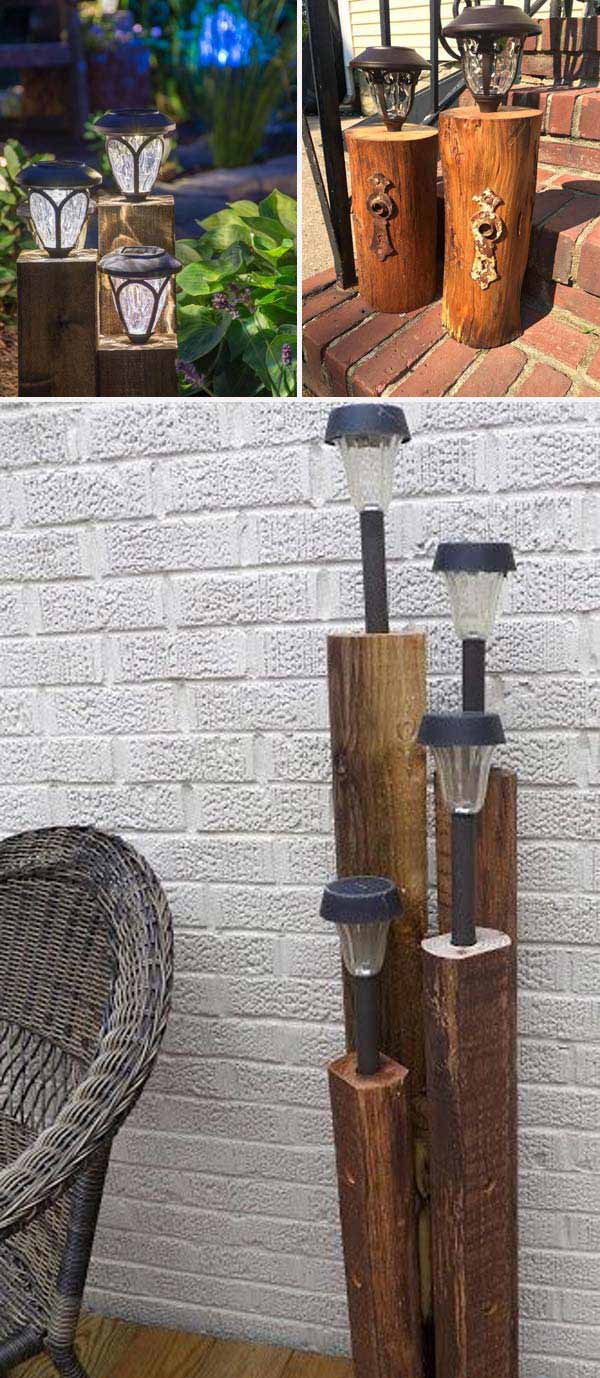 Diy solar on sale light post