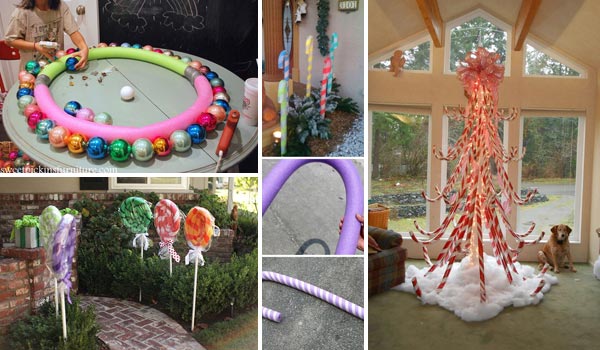 10 Exciting Christmas Decorations Created From Pool Noodles