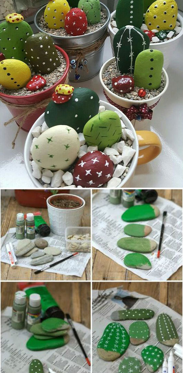 Painted Stone Cactus