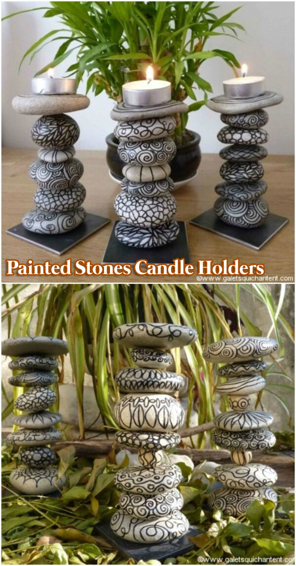 Stone Candle Holders