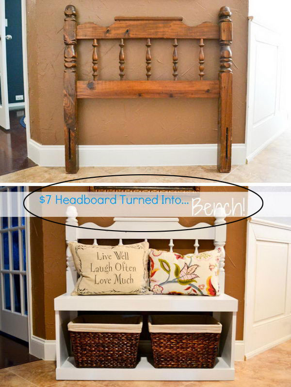 Bench From Recycled Headboard