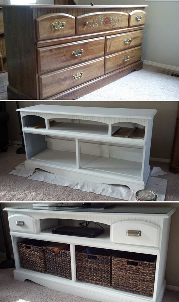 Old Furniture, Old Dresser Made Into Tv Stand