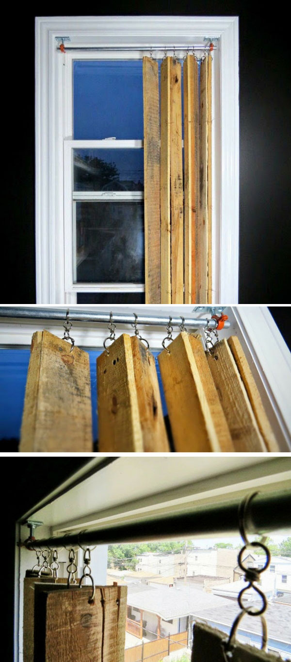 Pallet vertical window blinds