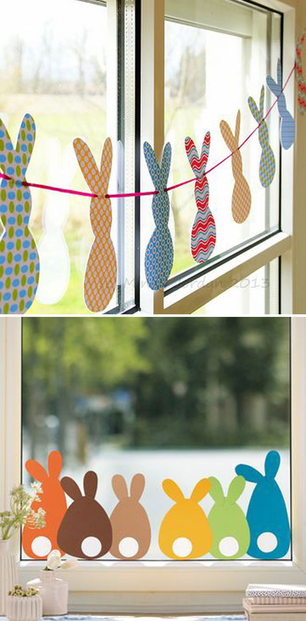 Bunny Garland for Easter Window Decor