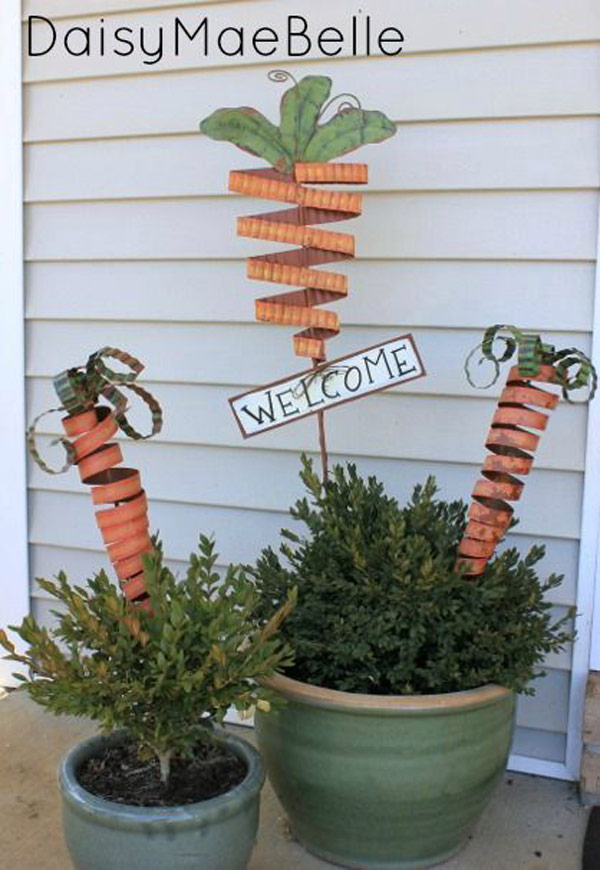 Carrots in the Easter-time Flower Pot