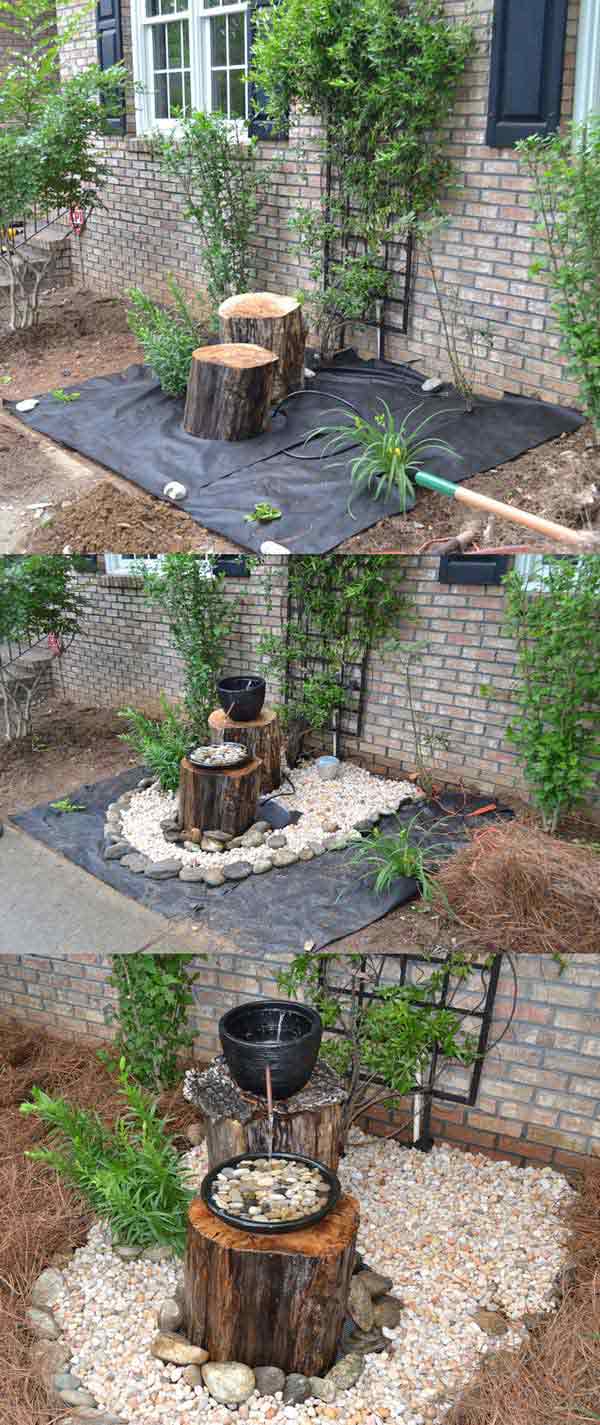 DIY Log Fountain