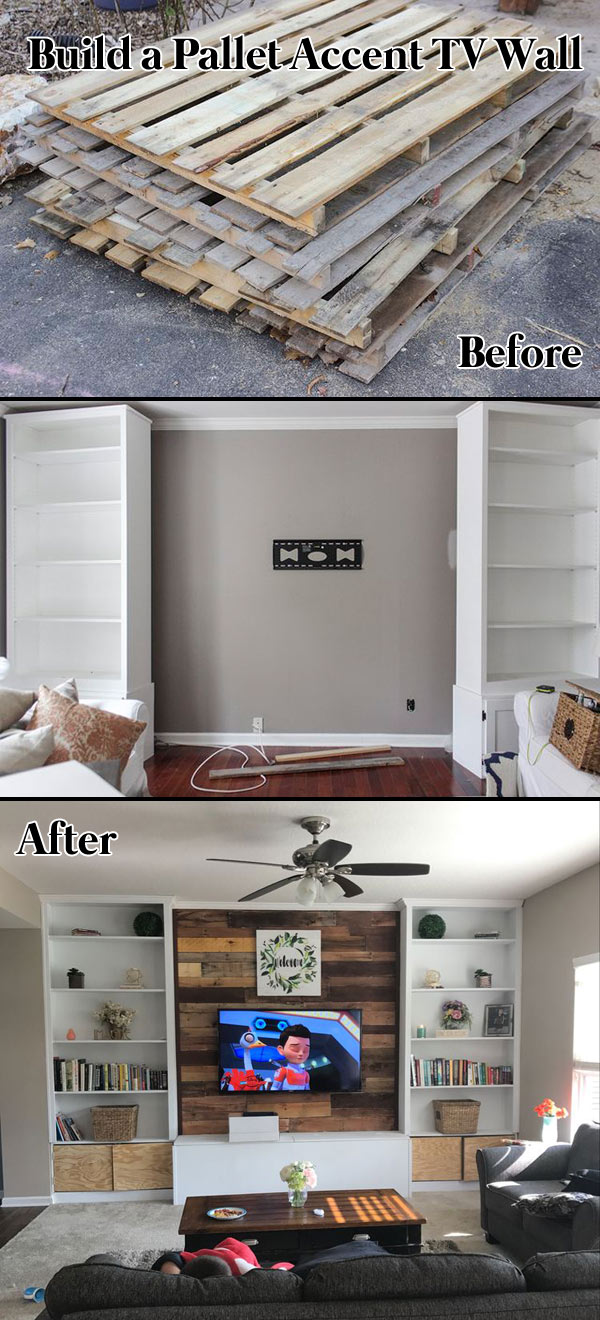 Build a Pallet Accent TV Wall