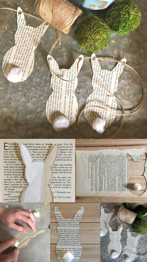 cute paper bunny garland