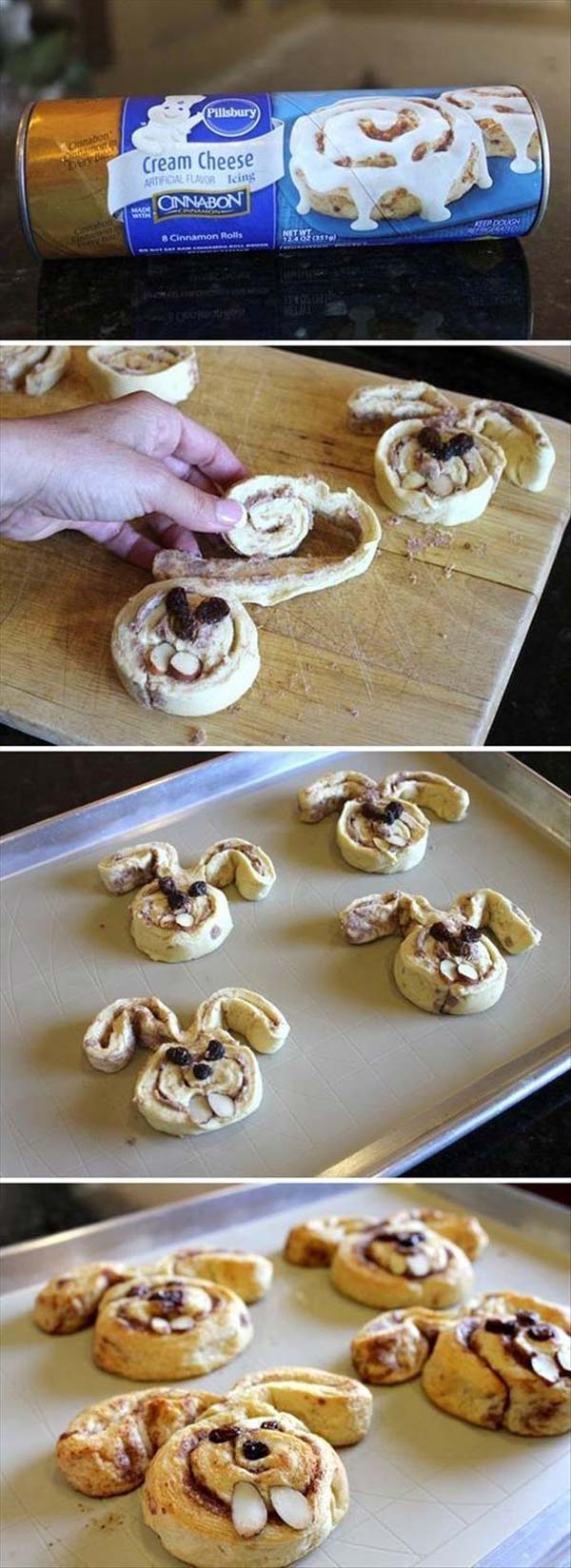 Easter Bunny Cinnamon Rolls