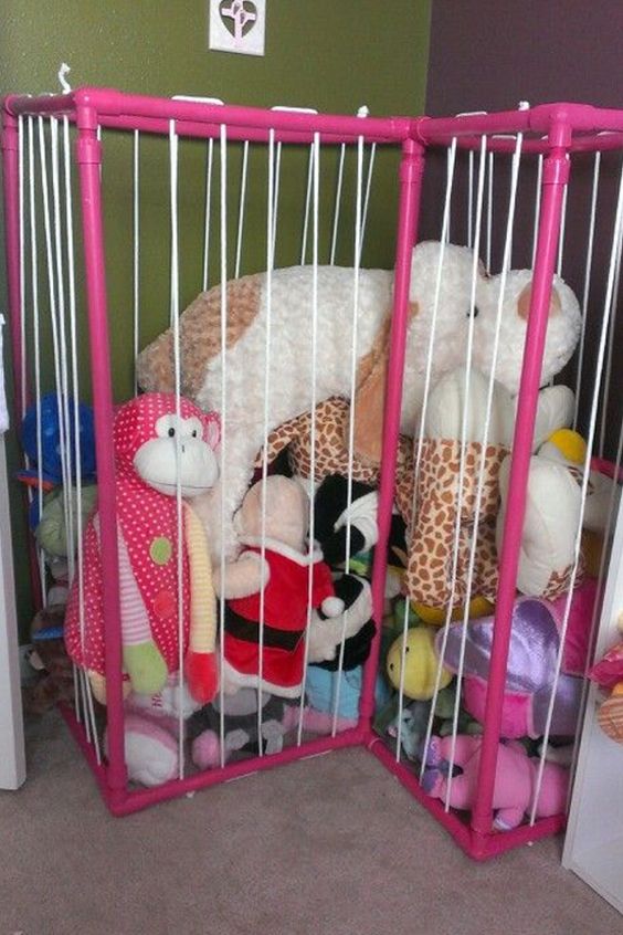 diy stuffed animal cage