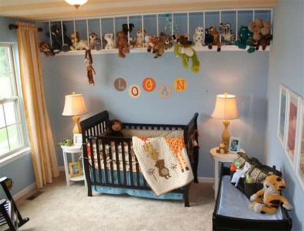 floating shelves for stuffed animals