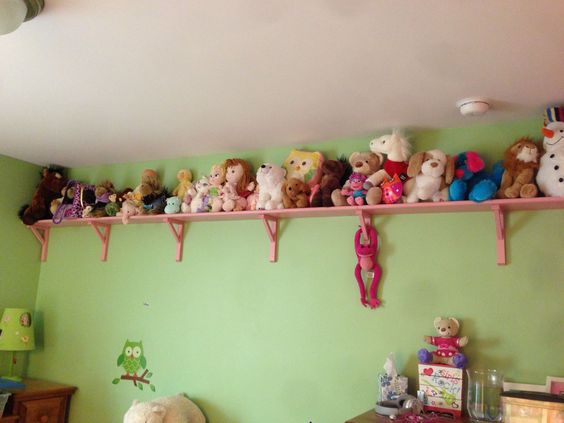 floating shelves for stuffed animals