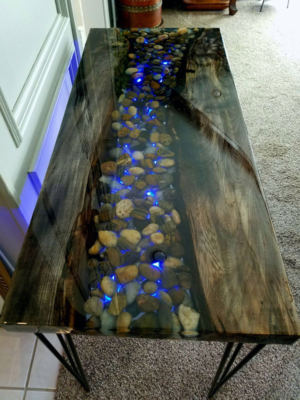 21+ live edge river coffee table Epoxy resin live edge dining table ...