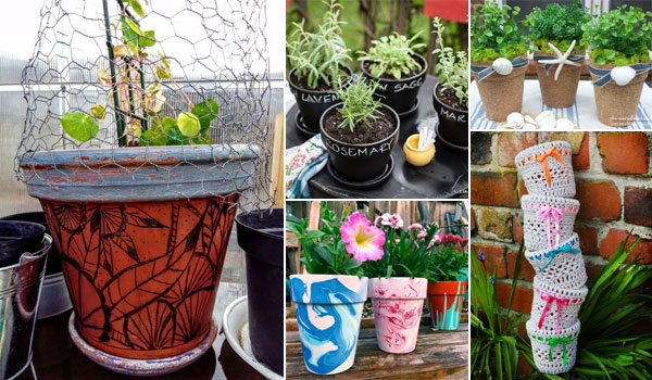 17 Cool Ways to Decorate Your Flower Pots